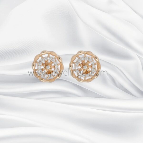 18kt gold plated stud earring for women