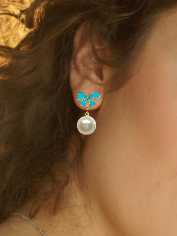 Firoza Korean Pearl Drop Earrings