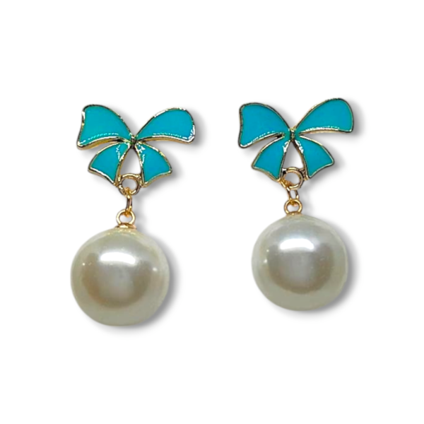 Firoza Korean Pearl Drop Earrings