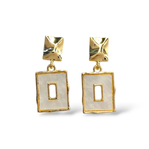 rectangle MOP earrings